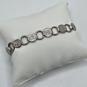 VINTAGE Sarah Coventry Cov Young & Gay Silver-Tone Link Bracelet Style 9583